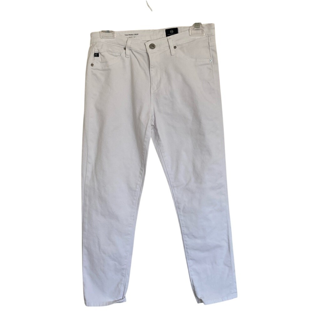 Adriano Goldschmeid‎ Womens Prima Cigarette Crop White Jean Size 28 Classic